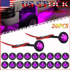 20 Pods Purple Led Rock Lights For Jeep Offroad Truck Atv Underbody Wheel Light