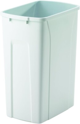 Knape & Vogt QT35PB-WH White 35 Quart Waste Container - Single