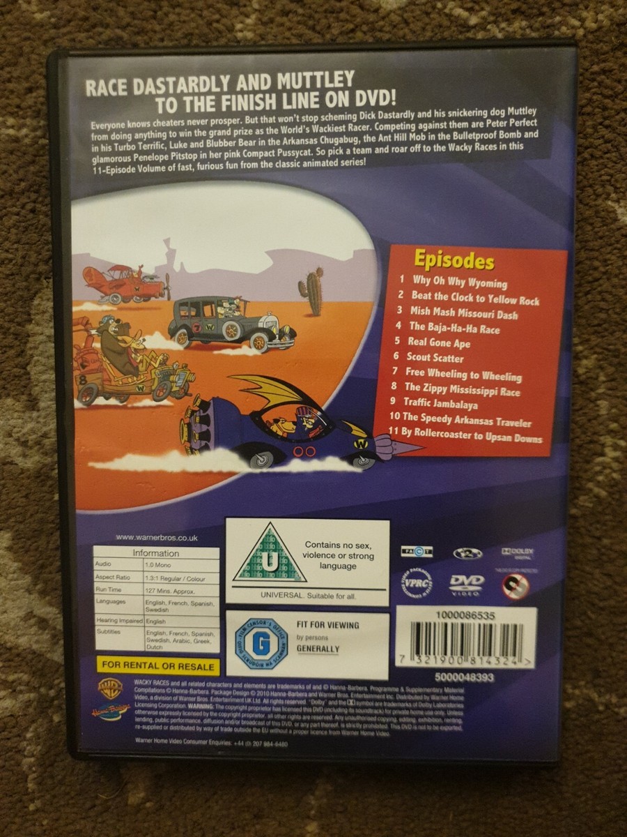 WACKY RACES VOLUME 1 DVD 11 EPISODES KIDS RETRO | eBay