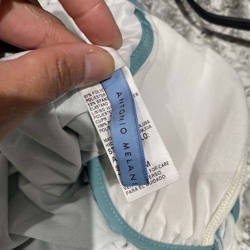 Antonio Melani Swim Aqua Blue Tankini Costume, Donna M, Nuovo con etichette - Foto 14 di 16