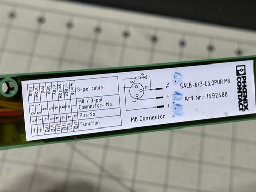PHOENIX CONTACT, SACB-6/3-L5 M8 SENSOR ACTUATOR BOX 30VDC - Picture 3 of 3