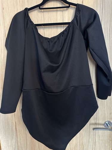 Brandneu mit Etikett UK 20 Boohoo Schwarz Body Partykleidung mit Vollstretch - Bild 8 von 8