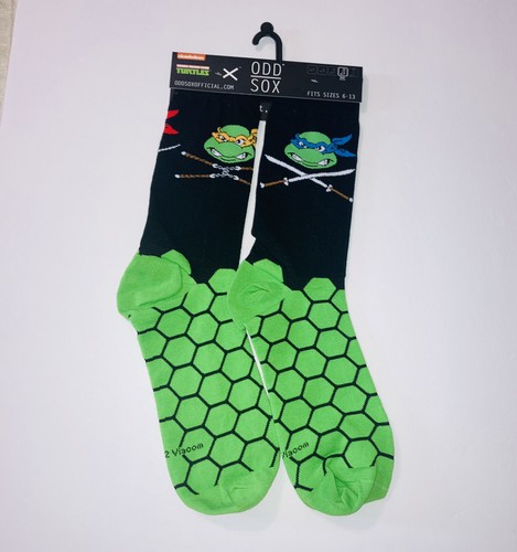 Calze da uomo Teenage Mutant Ninja Turtles Crew adatte taglia 6-13 Nickelodeon ODD SOX - Foto 5 di 7