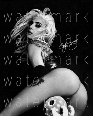 Lady Gaga signed sexy hot nude 8x10 inch print photo picture