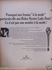 ADVERTISEMENT 1961 ROLEX OYSTER LADY DATE WATCH THIS IS NOT A FASHION WATCH!