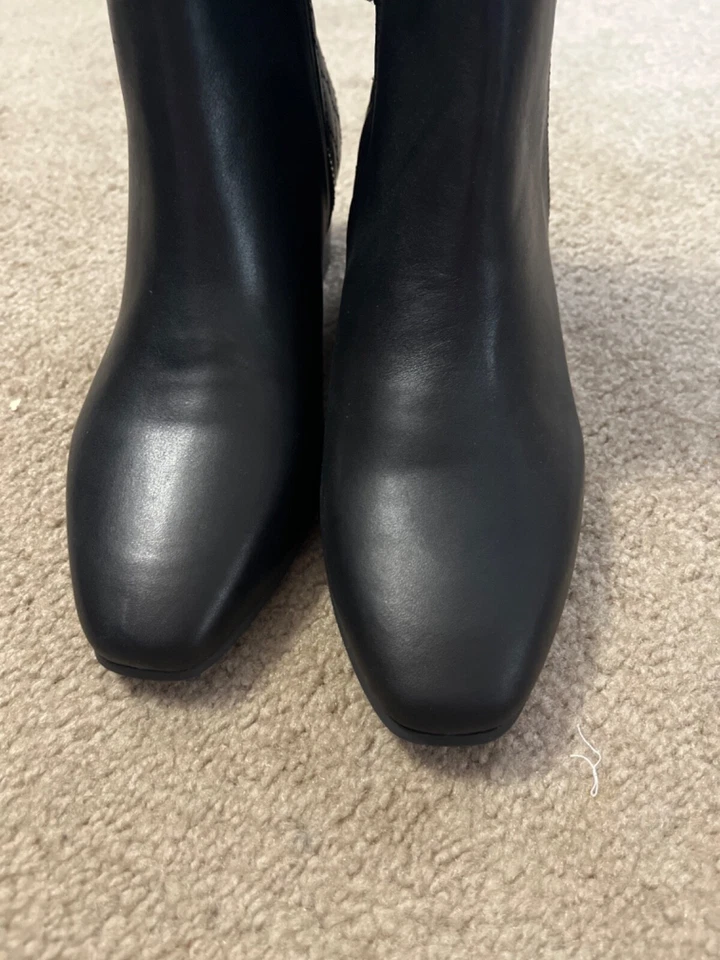 talbots черная кожа и стеганые ботинки - Изображение 4 из 4