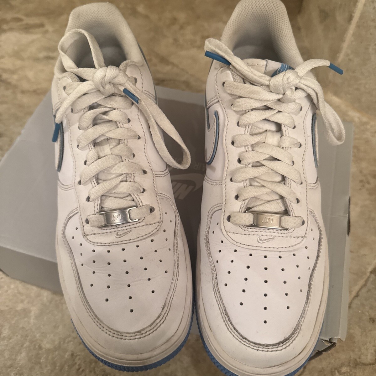 スニーカー Nike Air Force 1 Low White and University Blue DV0788-101 Nike Air Force 1 '07 Shoes White University Blue DV0788-101
