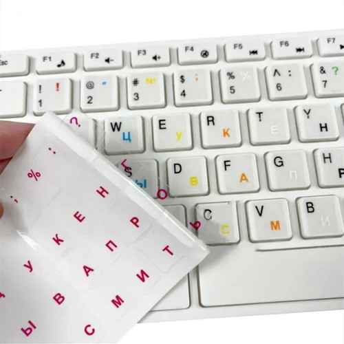 2/5PCS Multicolour Russian Transparent Keyboard Stickers Language Alphabet B GF - Picture 3 of 28