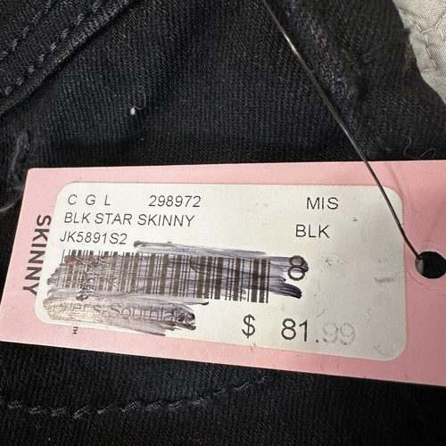 Miss Me Girls NWT Black Star Skinny Jeans JK5891S2 Sz.8 Witchy Celestial - Picture 10 of 10