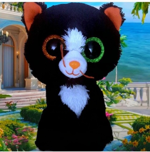 Kuscheltier Spielzeug Katze Glubschi Schwarz 16 cm Groß