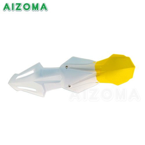 Off Road Dirtbike Motorcycle White Yellow Front Mudguard Fender Enduro Supermoto - Picture 7 of 9
