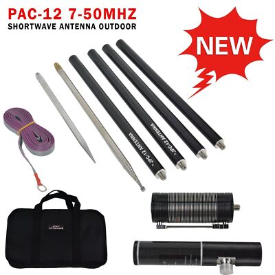 PAC-12 7MHz-50MHz Multi Band HF Shortwave GP Antenna QRP 100W For Ham RadioeAFB