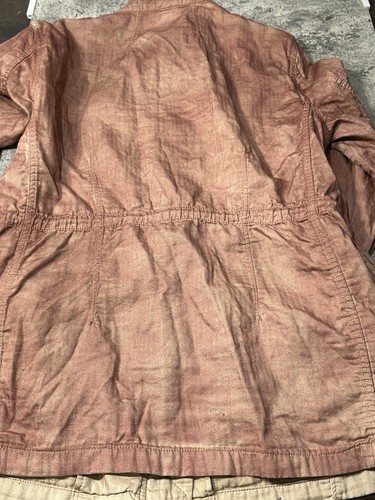 Free People Not Your Brothers Surplus Military Utility Jacket Size M Pink Rose - Picture 10 of 10