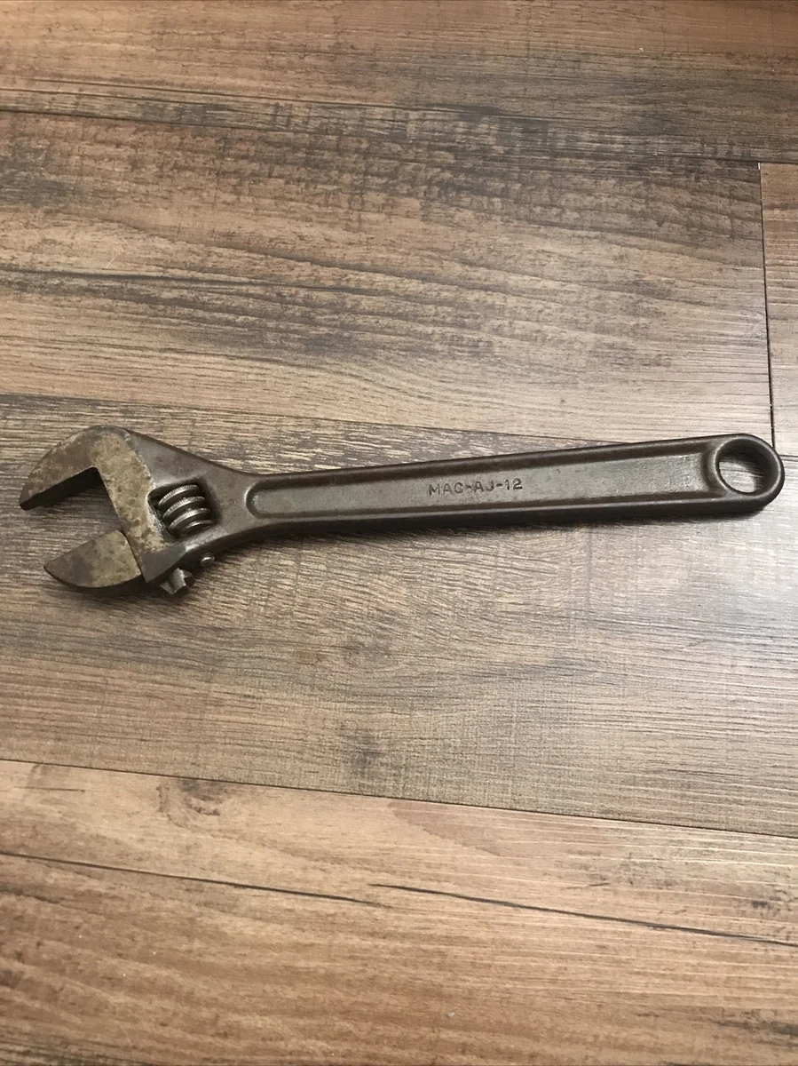 Antique MAC Tools USA AJ 12 Adjustable Wrench B2 A Very Nice Tough
