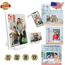 FRAMEO 10.1" WiFi Digital Photo Frame - 5000mAh Battery, HD IPS Touchscreen