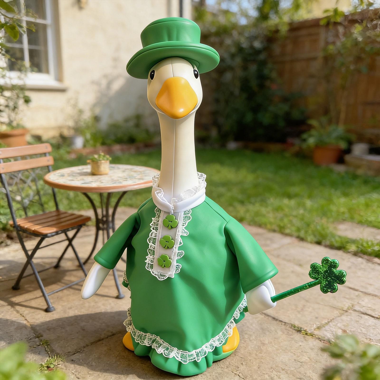 ST. Patrick's Day Goose Outfit Dress Clothes for Backyard Father's Day Patio