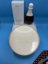 Vintage Hard to FInd Halston Perfumed Bath Powder 5 oz 1/2 Full Tester