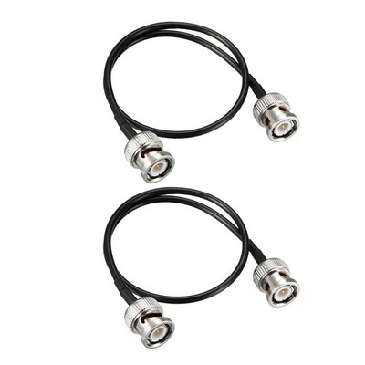 2er-Pack BNC-Stecker auf Stecker Koaxial-Überbrückungskabel 50 Ohm 12 Zoll RG174