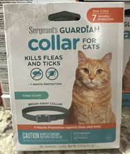 Sergeant's Guardian Flea & Tick Cat Collar 7 Month Protection Clean Scent