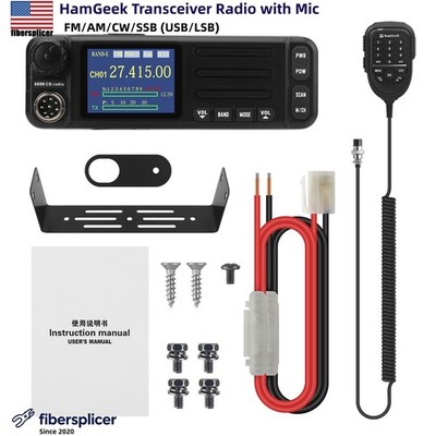 HamGeek 6699-CB 1-30MHz/21-30MHz Mobile Radio FM/AM/CW/SSB w/ Mic (USA)