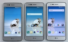 LOT OF 3 x UNLOCKED / T-MOBILE LG ARISTO 4G VoLTE Android Smart Cell Phones