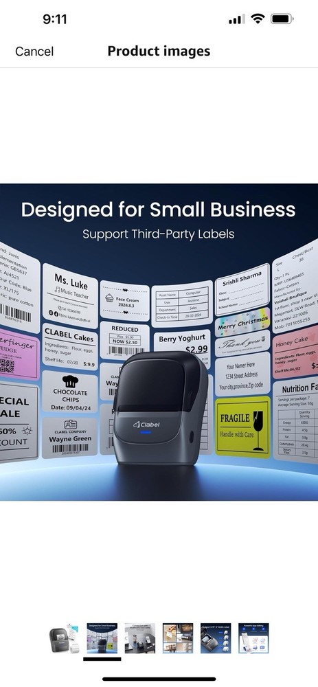 221B Thermal Inkless Label Maker with 2-Inch Tape Mini Portable Printer
