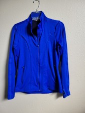 Athleta Athletic Performance Full Zip Blue Jacket Pockets Sz S
