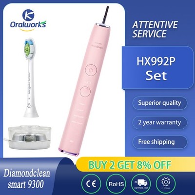 Philips DiamondClean Classic Series HX992P Electric Toothbrush Set Pink No Box