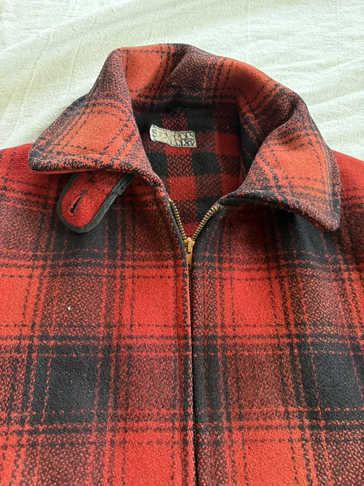 Chaqueta de Lana DE COLECCIÓN SPORTCLAD Mackinaw RED Buffalo Cremallera Completa Años 50 JC Pe G2U Foto 4 de 4