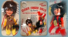 1970 Monkees Remco Toy Finger Puppets unopened on Original Store Display Card