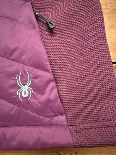 SPYDER Women's Nova Full Zip Hybrid Jacket SIZE MEDIUM Purple Eggplant - Picture 2 of 18