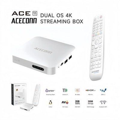 ACE11 TVonair TVPlus Android 2GB+32GB IPTV SET TOP TV Box Duo Band Wifi BT RCU