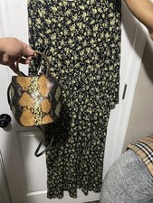 Asos Long Floral Dress With A Bag