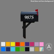 SET OF 2 Custom Mailbox Numbers Vinyl Decals / Stickers - Choose Size & Color