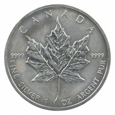 Better Date - 2012 Canada 5 Dollars - 1 Oz Maple Leaf World Coin- Silver *100