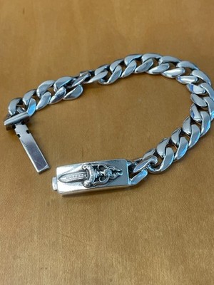 Chrome Hearts 925 Cuban Link Dagger ID Bracelet 9.5 
