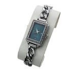 Charming Gold Bracelet Watch for Women with Rectangular Diamond Finish