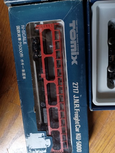 Tomix Mixed Freight Cars Auto Racks + Tank Cars With Lighted Break Van Set Of 5 - Picture 7 of 9