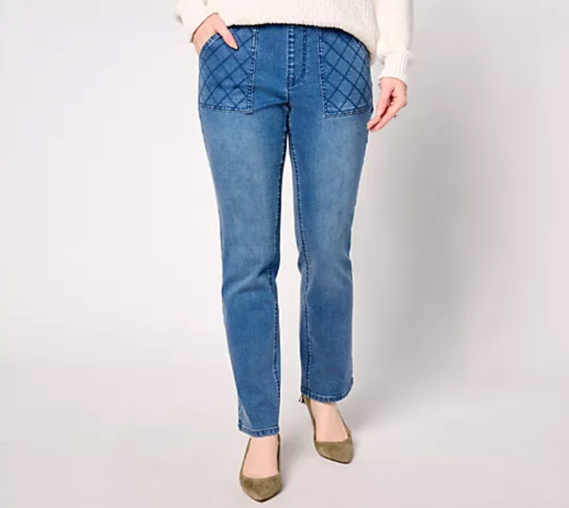 Isaac Mizrahi Live! 14 M Indigo Regular True Denim Straight Leg A653168