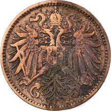 [#795458] Münze, Österreich, Franz Joseph I, 2 Heller, 1893, S+, Bronze, KM:2801