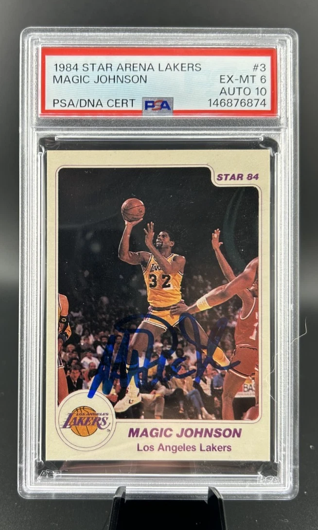 Magic Johnson Professional Sports Authenticator (PSA) Basketball
