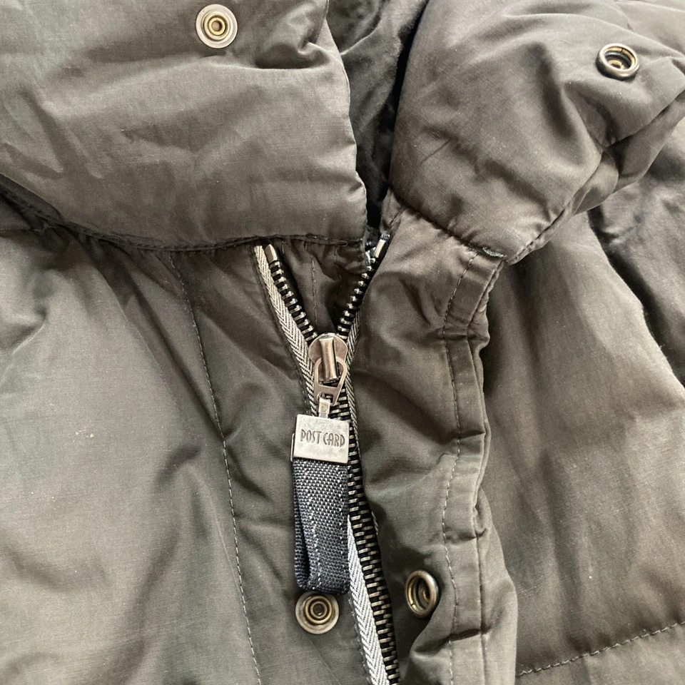 Chaqueta/chaleco desmontable con capucha/mangas Post Card vintage oliva para mujer talla mediana Foto 2 de 4