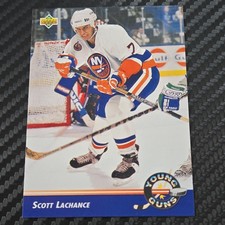 Scott Lachance 1992-93 Upper Deck Young Guns Rookie Card #571 NHL RC Free Ship. rookie card picture