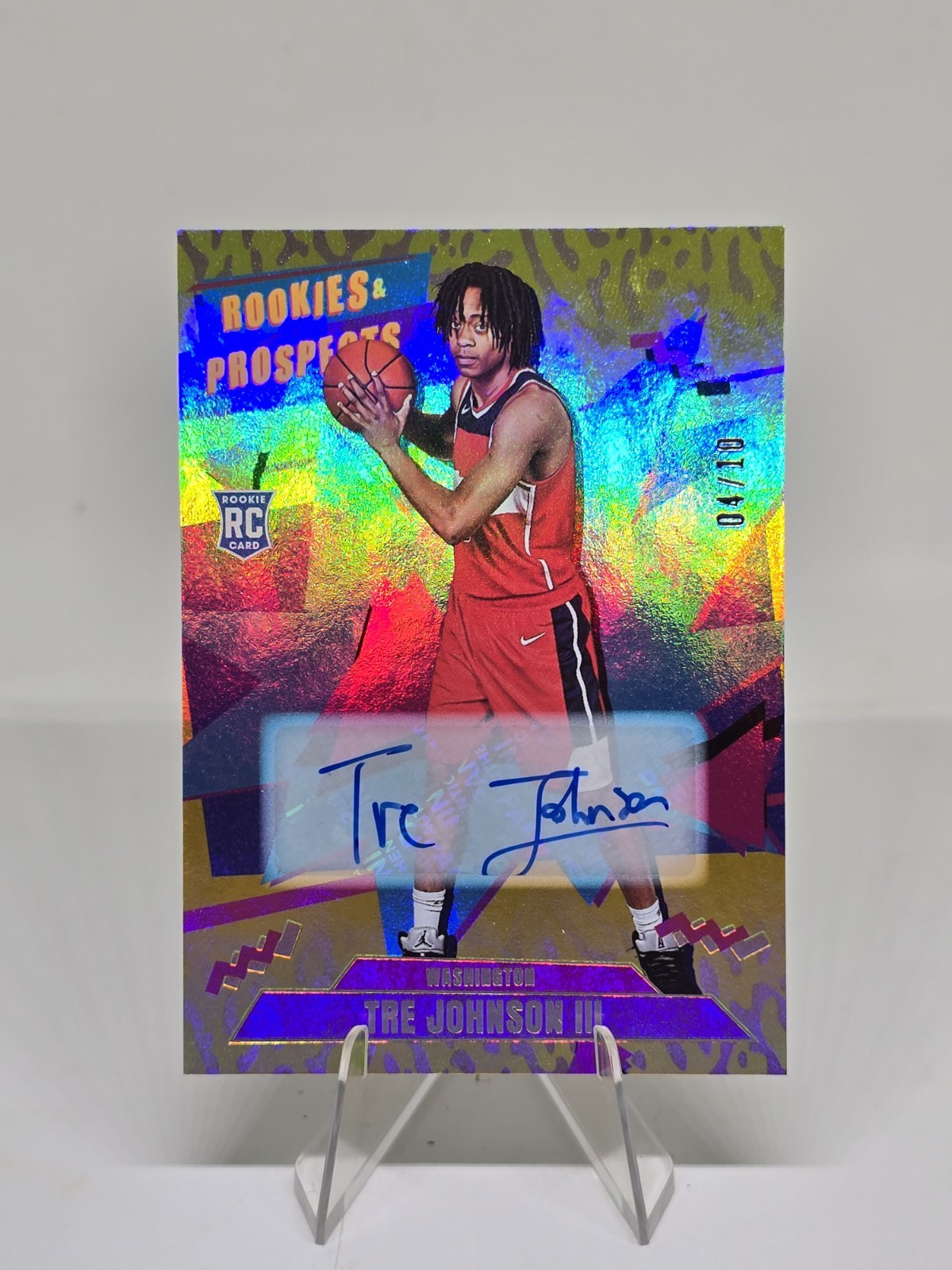 Tre Johnson III 2026 Panini Decades Gold #137 /10 RC Auto Wizards