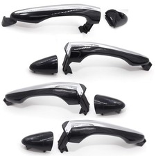 8Pcs Front Rear Exterior Outer Door Handle Chrome Black 1Set for Kia Optima 2...