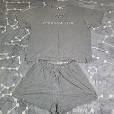 Victoria's Secret Pajama Set Sleepwear Short Sleeve Top  Shorts - Women's Sz M