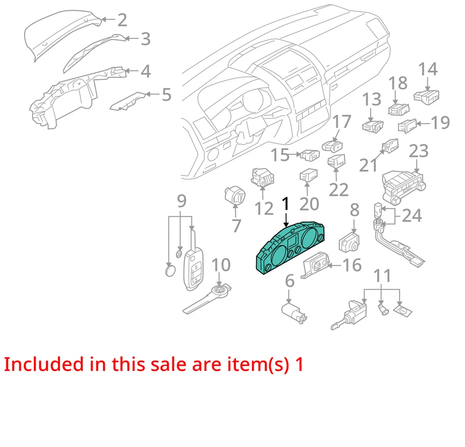 Volkswagen Touareg 2010 Instrument Cluster 7L6920972AXZ05 8808 - image 3 of 4
