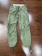 Vtg Abercrombie  Fitch Pants Womens Size 4 Green Cargo Parachute Y2K