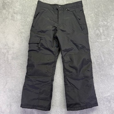 Slalom Boys Snow Pants Black Insulated Ski Bibs Youth Small 6/7 957F14SLY02