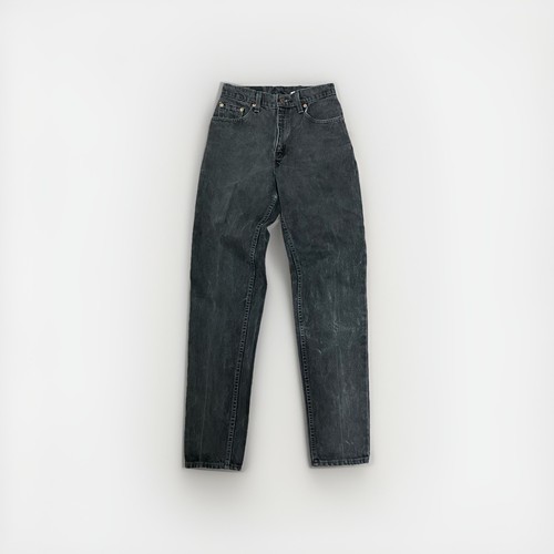 Vintage Levis 550 Jeans Womens 7 Jr Black Relaxed Fit Tapered Leg USA Made 90s - Picture 2 of 17